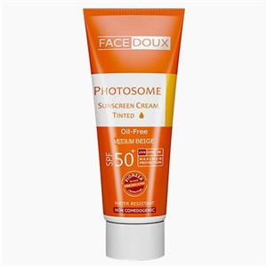 کرم ضد آفتاب فیس دوکس مناسب پوست چرب رنگ بژ متوسط spf50
