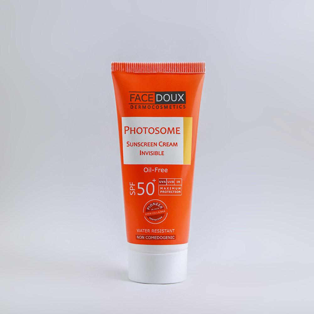 کرم ضد افتاب فیس دوکس مناسب پوست چرب بی رنگ spf50