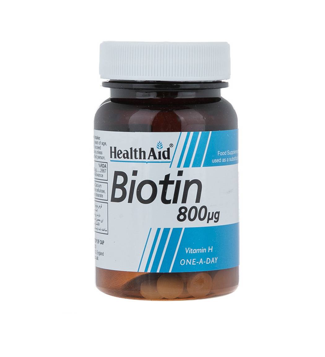 health-aid-biotin-800-mcg-30-tabs-khanoumi-202421020431694 قرص بیوتین ۸۰۰ میکروگرم هلث اید - تصویر 1